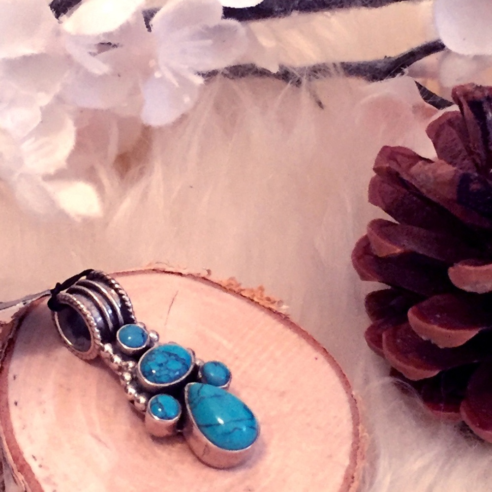 Valija Gitana Turquoise Sterling Silver Pendant